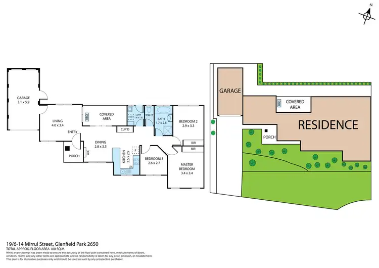 Floorplan of Homely villa listing, 19/6-14 Mirrul Street, Glenfield Park NSW 2650