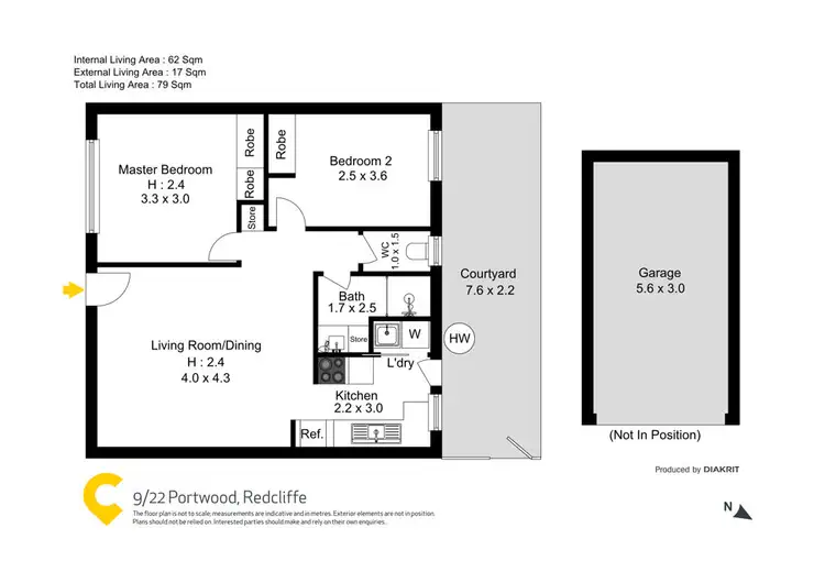 Floorplan of Homely unit listing, 9/22 Portwood Street, Redcliffe QLD 4020