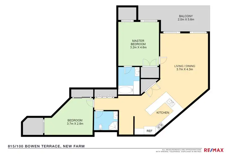 Floorplan of Homely apartment listing, 815/100 Bowen Tce, Fortitude Valley QLD 4006