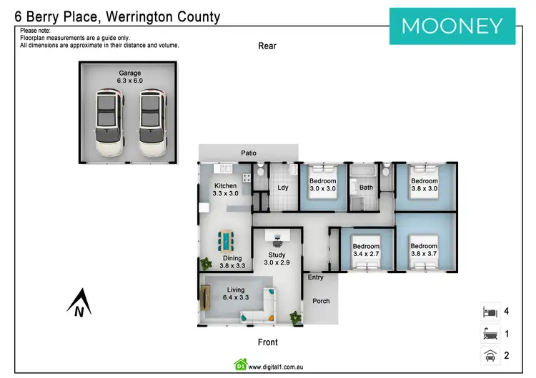 Floorplan of Homely house listing, 6 Berry Place, Werrington County NSW 2747