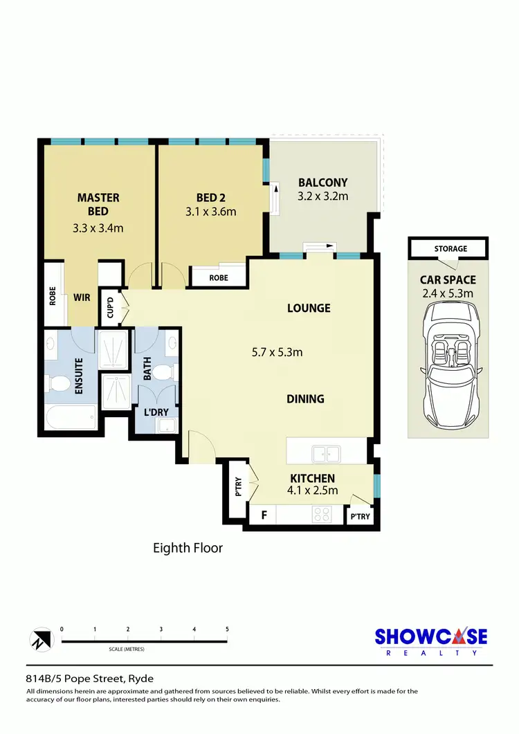 Floorplan of Homely unit listing, 814B/5 Pope Street, Ryde NSW 2112