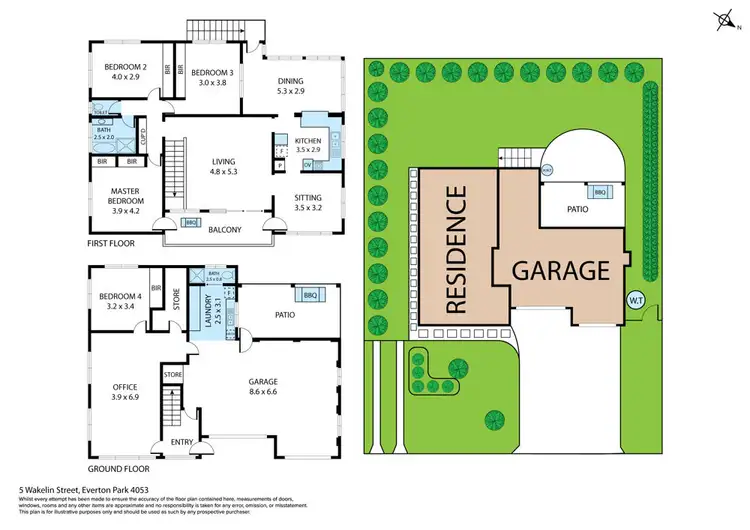 Floorplan of Homely house listing, 5 Wakelin St, Everton Park QLD 4053