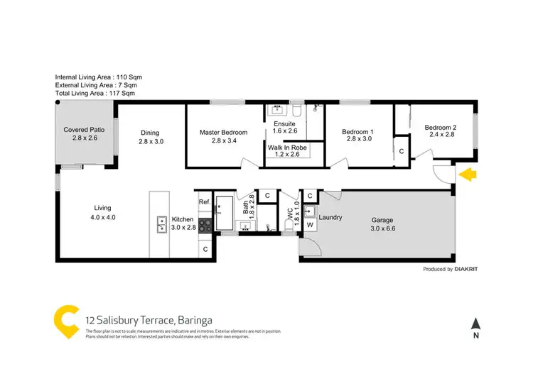 Floorplan of Homely house listing, 12 Salisbury Terrace, Baringa QLD 4551