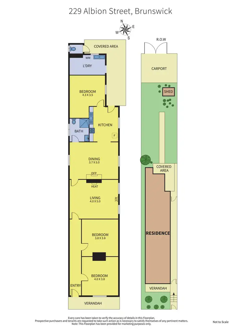 Floorplan of Homely house listing, 229 Albion Street, Brunswick VIC 3056
