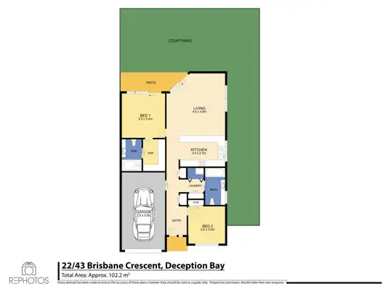 Floorplan of Homely villa listing, 22/43-55 Brisbane Crescent, Deception Bay QLD 4508