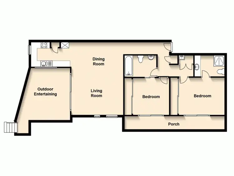 Floorplan of Homely unit listing, 1/495 Rode Road, Chermside QLD 4032