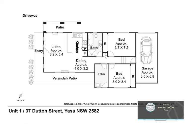 Floorplan of Homely unit listing, 1/37 Dutton Street, Yass NSW 2582