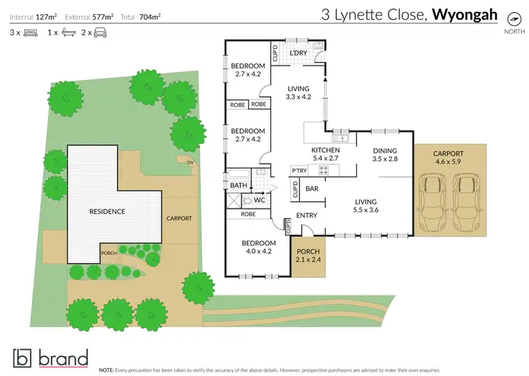 Floorplan of Homely house listing, 3 Lynette Close, Wyongah NSW 2259