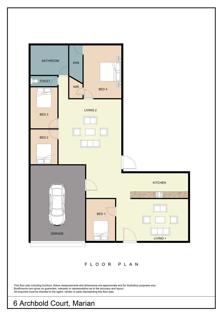 Floorplan of Homely house listing, 6 Archbold Court, Marian QLD 4753