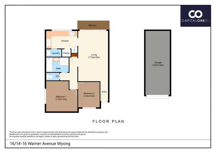 Floorplan of Homely unit listing, 16/14-16 Warner Avenue, Wyong NSW 2259