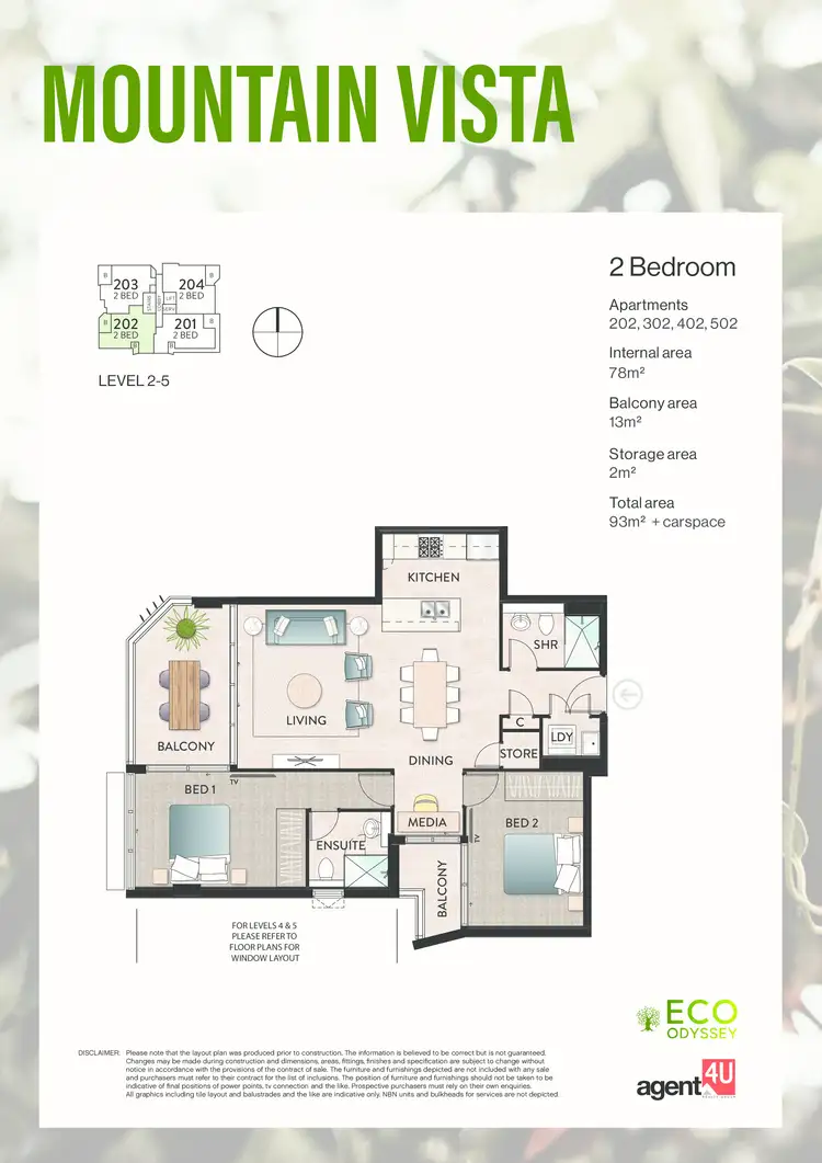 Floorplan of Homely semi-detached listing, 1 & 2 / 17 Dent Street, Jamisontown NSW 2750