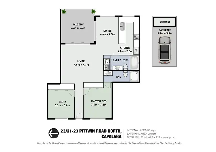 Floorplan of Homely unit listing, 23/21-23 Pittwin Road North, Capalaba QLD 4157