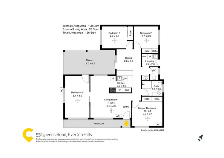 Floorplan of Homely house listing, 55 Queens Road, Everton Hills QLD 4053