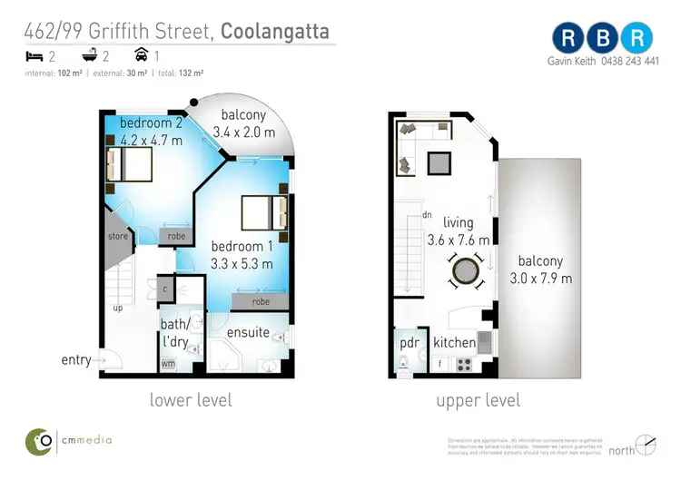 Floorplan of Homely apartment listing, 462/99 Griffith Street, Coolangatta QLD 4225