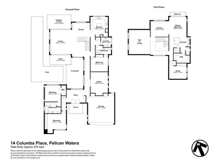 Floorplan of Homely house listing, 14 Columba Place, Pelican Waters QLD 4551