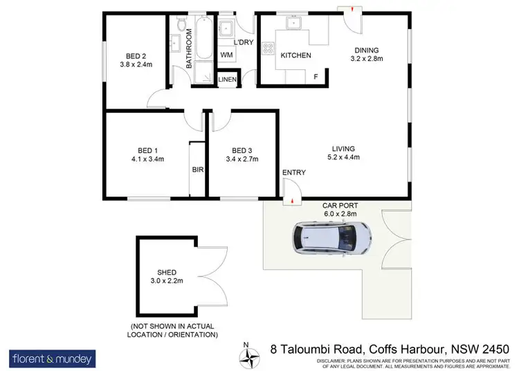 Floorplan of Homely house listing, 8 Taloumbi Rd, Coffs Harbour NSW 2450