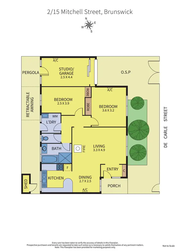 Floorplan of Homely unit listing, 2/15 Mitchell Street, Brunswick VIC 3056