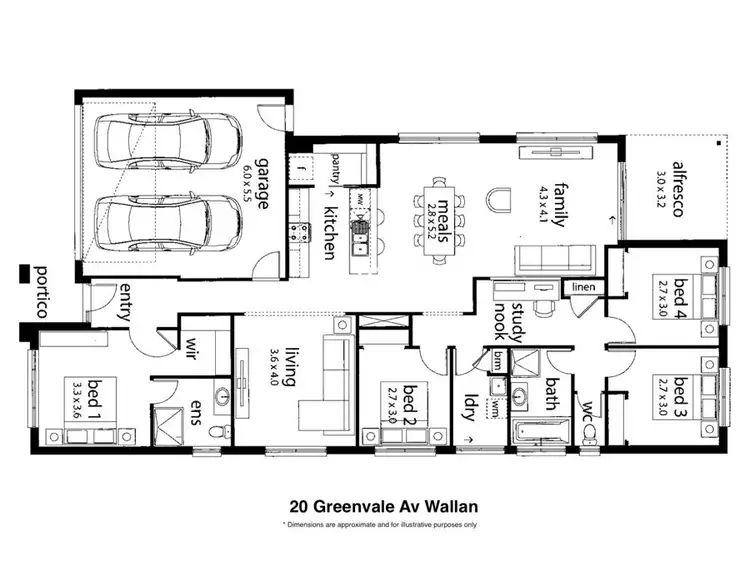 Floorplan of Homely house listing, 20 Greenvale Avenue, Wallan VIC 3756