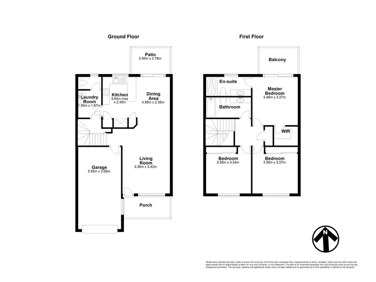 Floorplan of Homely townhouse listing, 24/30 Carmarthen Circuit, Pacific Pines QLD 4211