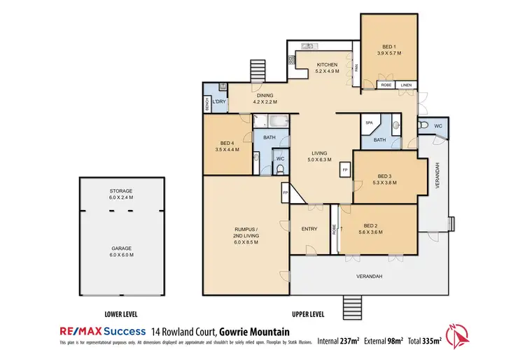 Floorplan of Homely house listing, 14 Rowland Court, Gowrie Mountain QLD 4350