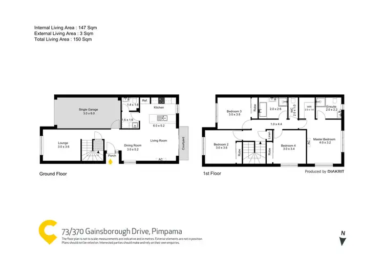 Floorplan of Homely townhouse listing, 73/370 Gainsborough Drive, Pimpama QLD 4209