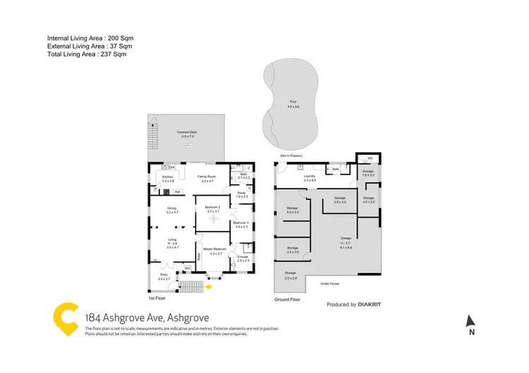 Floorplan of Homely house listing, 184 Ashgrove Avenue, Ashgrove QLD 4060