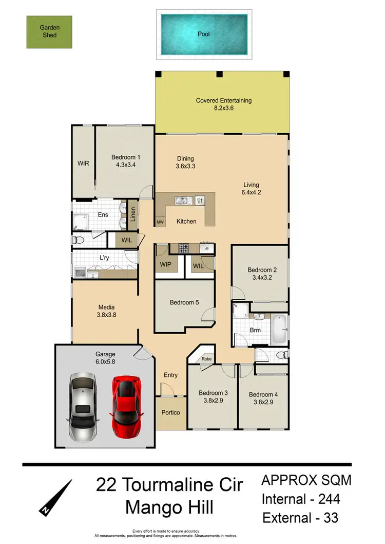 Floorplan of Homely house listing, 22 Tourmaline Circuit, Mango Hill QLD 4509