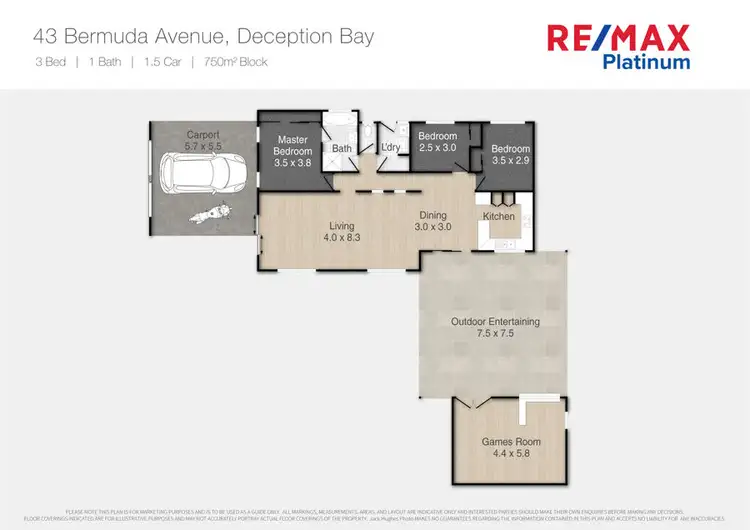 Floorplan of Homely house listing, 43 Bermuda Avenue, Deception Bay QLD 4508