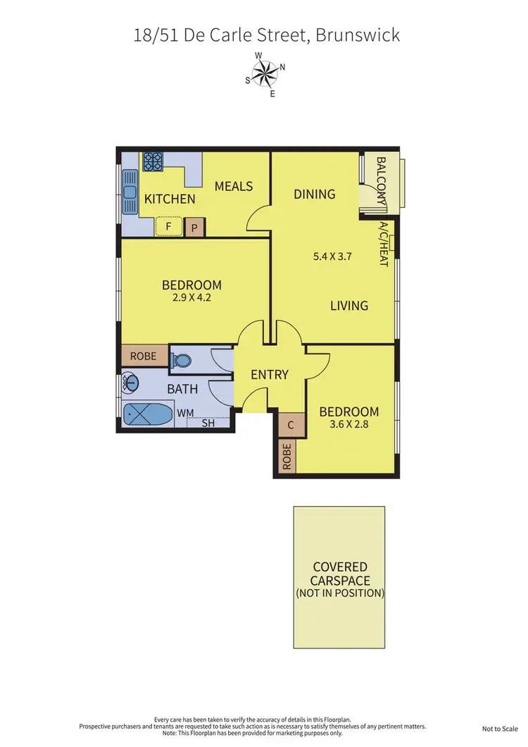 Floorplan of Homely apartment listing, 18/51 De Carle Street, Brunswick VIC 3056