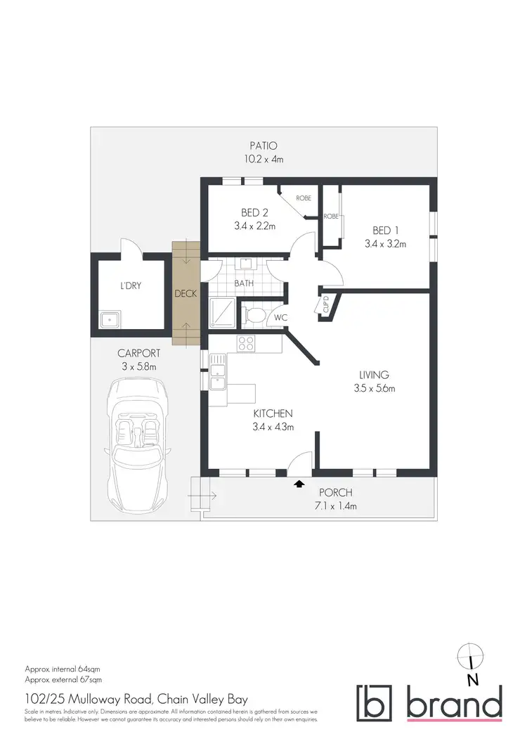 Floorplan of Homely house listing, 102/25 Mulloway Road, Chain Valley Bay NSW 2259