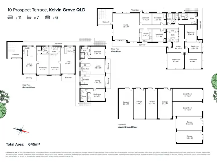 Floorplan of Homely block of units listing, Units+House+DA, 6-10 Prospect Terrace, Kelvin Grove QLD 4059
