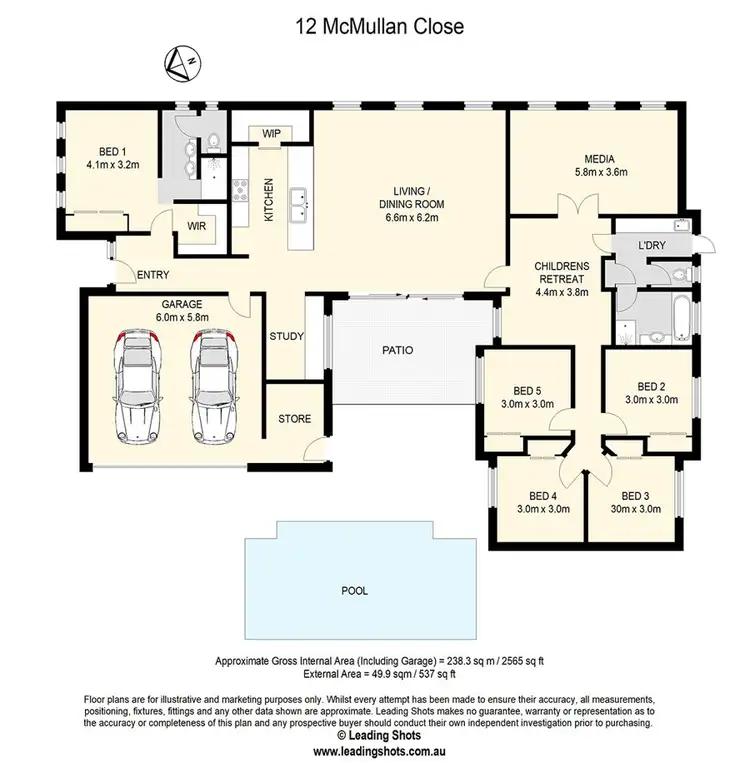 Floorplan of Homely house listing, 12 McMullan Close, Gumdale QLD 4154