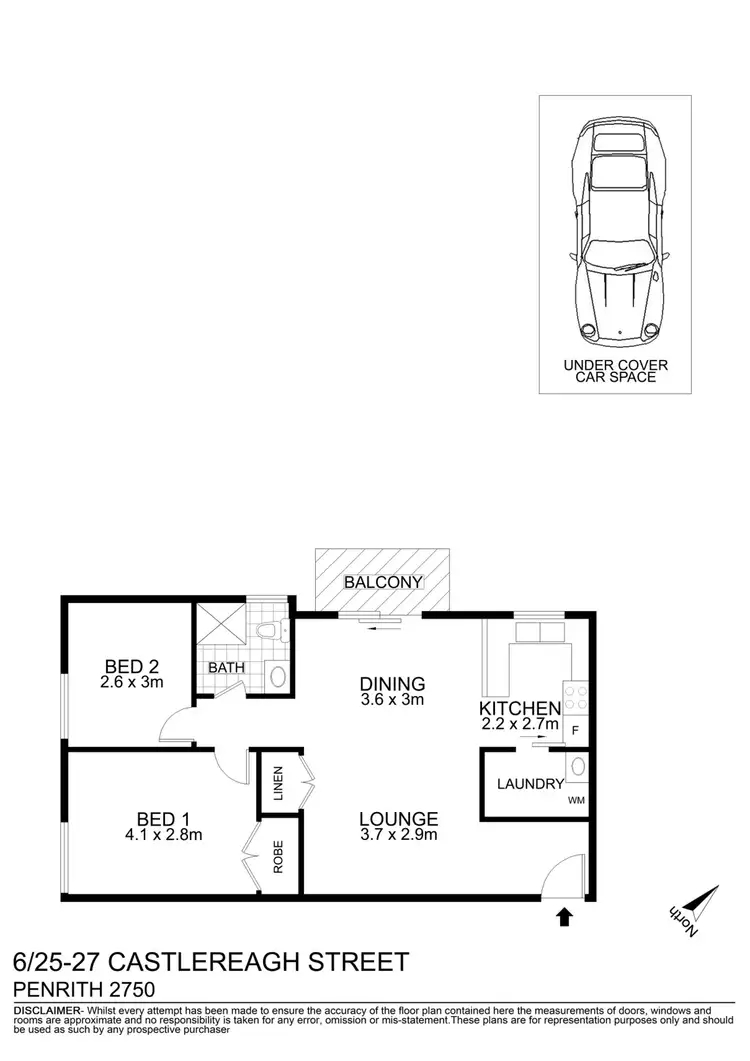 Floorplan of Homely block of units listing, 25 Castlereagh Street, Penrith NSW 2750