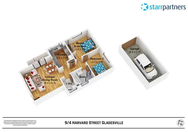 Floorplan of Homely unit listing, 9/4-6 Harvard Street, Gladesville NSW 2111