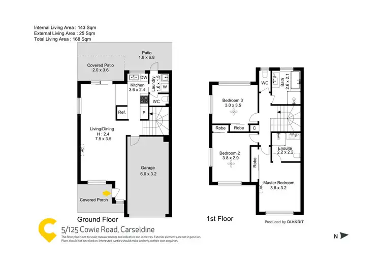 Floorplan of Homely townhouse listing, 5/125 Cowie Road, Carseldine QLD 4034