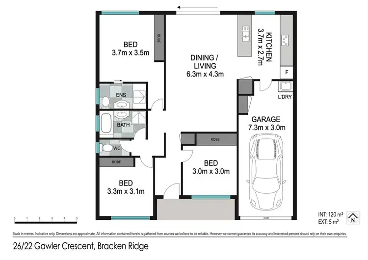 Floorplan of Homely villa listing, 26/22 Gawler Crescent, Bracken Ridge QLD 4017