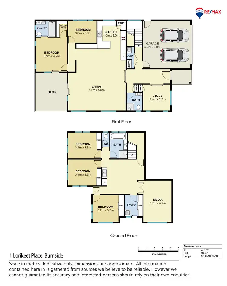 Floorplan of Homely house listing, 1 Lorikeet Place, Burnside QLD 4560