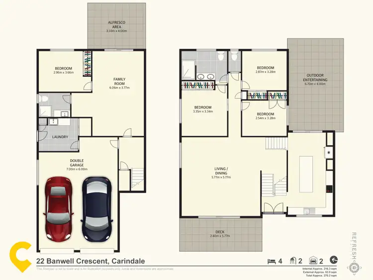Floorplan of Homely house listing, 22 Banwell Crescent, Carindale QLD 4152