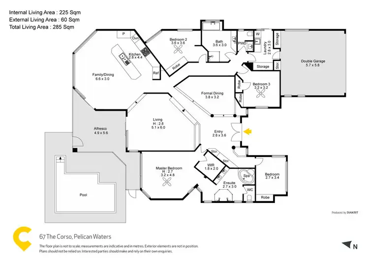 Floorplan of Homely house listing, 67 The Corso, Pelican Waters QLD 4551