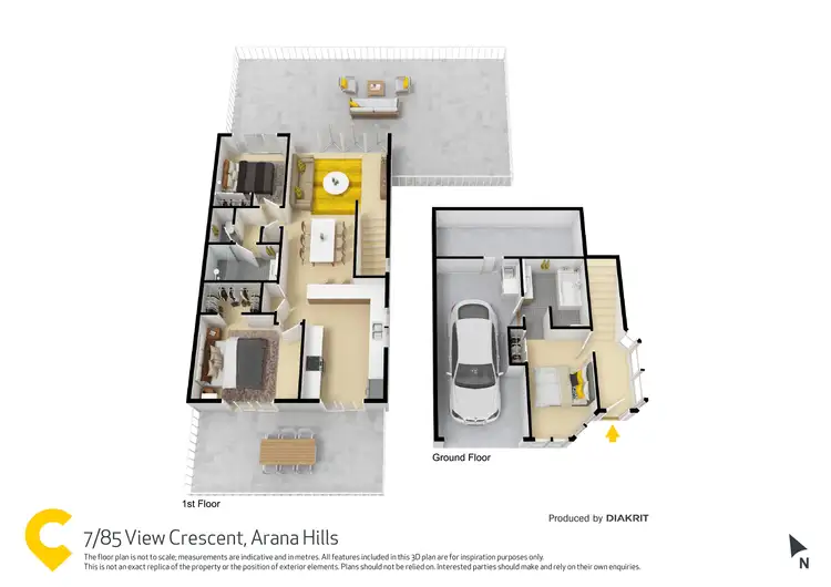 Floorplan of Homely townhouse listing, 7/85 View Crescent, Arana Hills QLD 4054