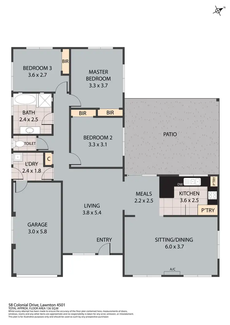 Floorplan of Homely house listing, 58 Colonial Drive, Lawnton QLD 4501