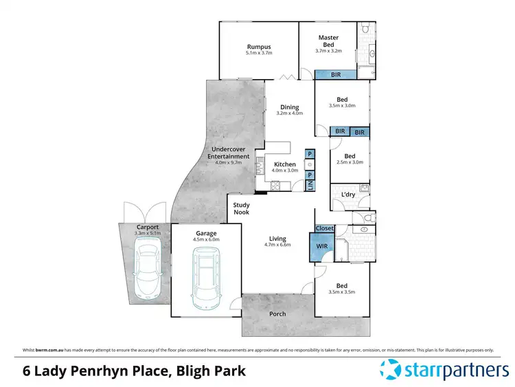 Floorplan of Homely house listing, 6 Lady Penrhyn Place, Bligh Park NSW 2756