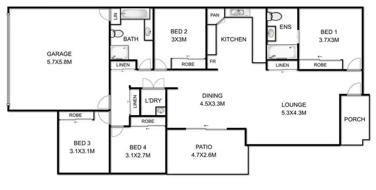 Floorplan of Homely house listing, 30 Sanctuary Drive, Cranley QLD 4350