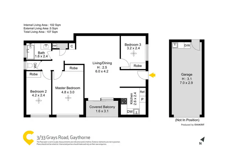 Floorplan of Homely unit listing, 3/33 Grays Road, Gaythorne QLD 4051