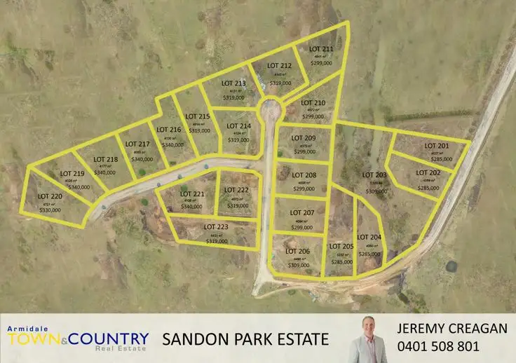 Floorplan of Homely land listing, Lot 206 Sandon Park, Armidale NSW 2350