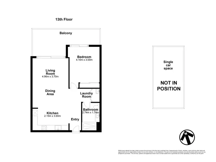 Floorplan of Homely unit listing, 4070/37C Harbour Road, Hamilton QLD 4007