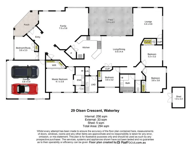 Floorplan of Homely house listing, 29 Olsen Crescent, Wakerley QLD 4154