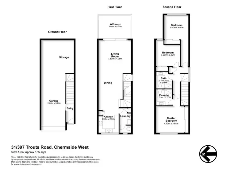 Floorplan of Homely townhouse listing, 31/397 Trouts Road, Chermside West QLD 4032