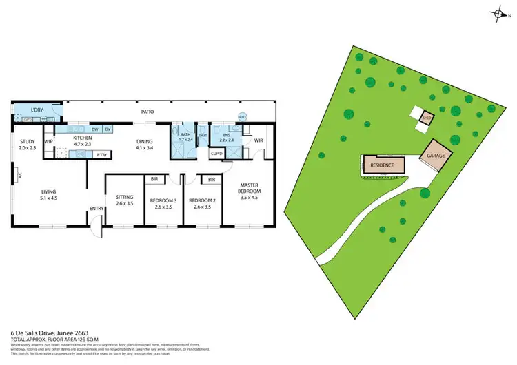 Floorplan of Homely house listing, 6 De Salis Dr, Junee NSW 2663