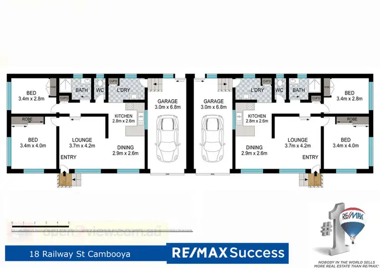 Floorplan of Homely block of units listing, 18 Railway Street, Cambooya QLD 4358
